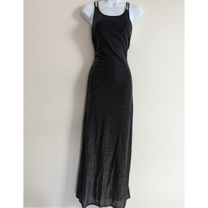 Vintage 90s Maurices Gown Womens Medium Sparkle Maxi Dress Y2K Whimsigoth Fairy
